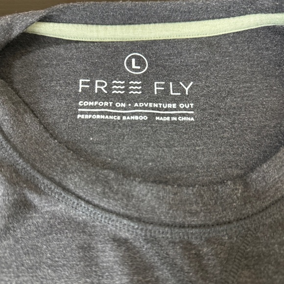 Freefly men’s long sleeve Tee | Size L | Grey 
Bamboo Performance - Picture 8 of 9